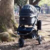 AirBuggy for Dog DOMEシリーズ ブレーキモデル サイズ:Mサイズ / カラー:ブラック